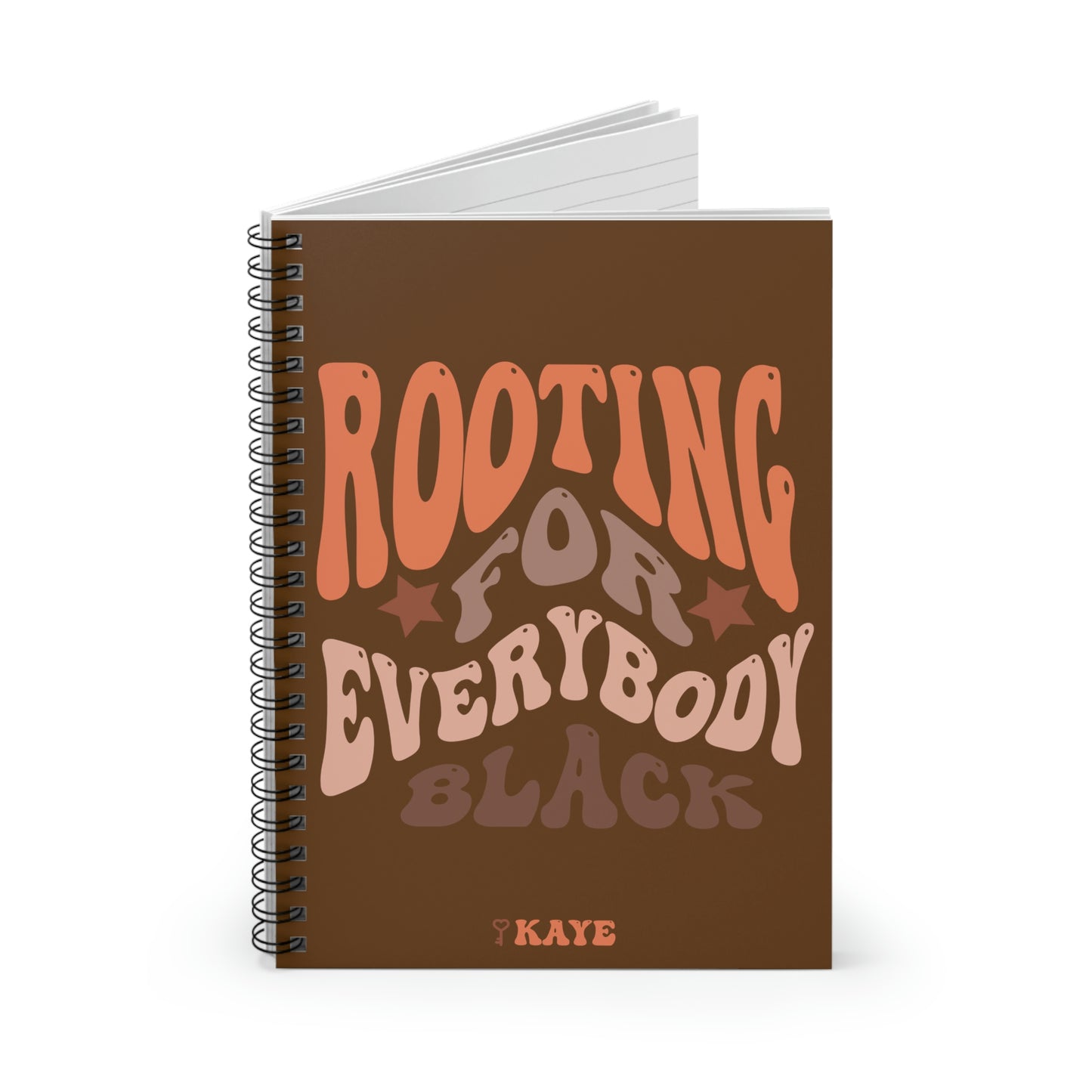 Rooting For Everybody Black Notebook, A5
